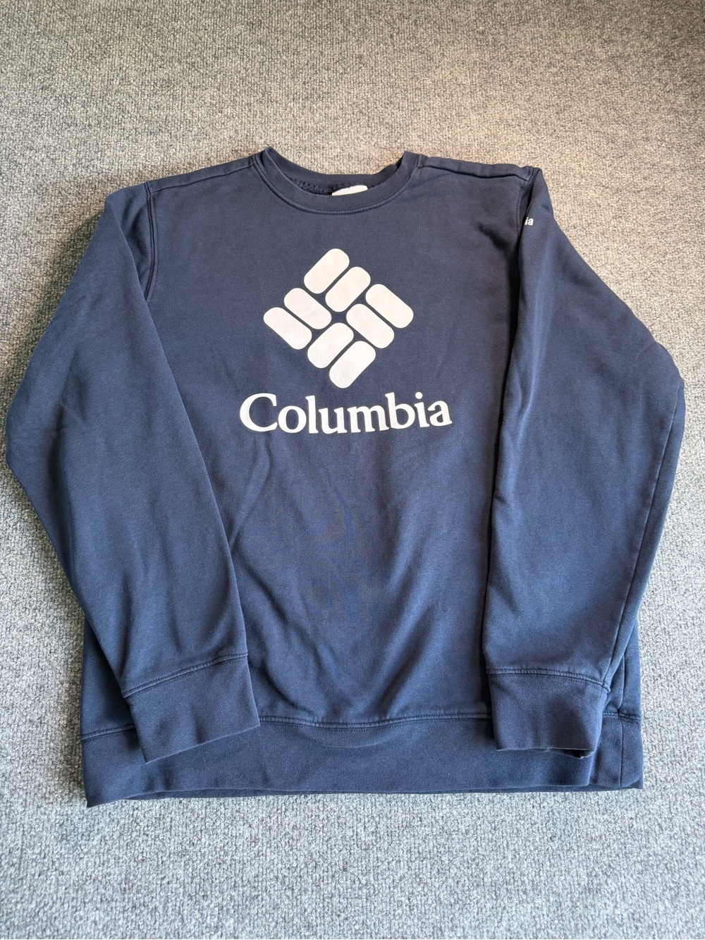 Columbia Men's Navy Logo Crewneck Sweatshirt Medium Unisex